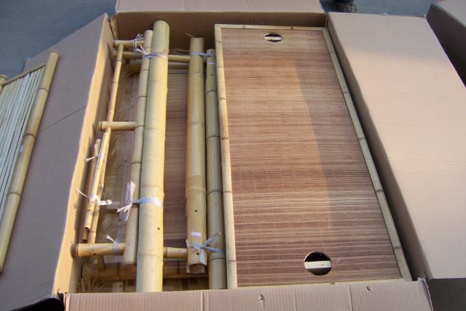 Tiki Bar Patio Bar al aire libre, Set de bambú, Islander Tiki Bar con Palapa y espacio de almacenamiento para jardín Patio Luau Bazar de Fiestas 2