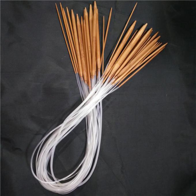 Set de agujas de punto, agujas de punto de bambú carbonizado para DIY creativo hecho a mano 1