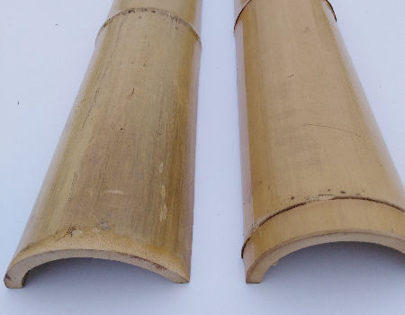 Pistas de árbol de bambú recto Naturaleza grande Polvos de bambú crudo para decoración Largura 300cm 0