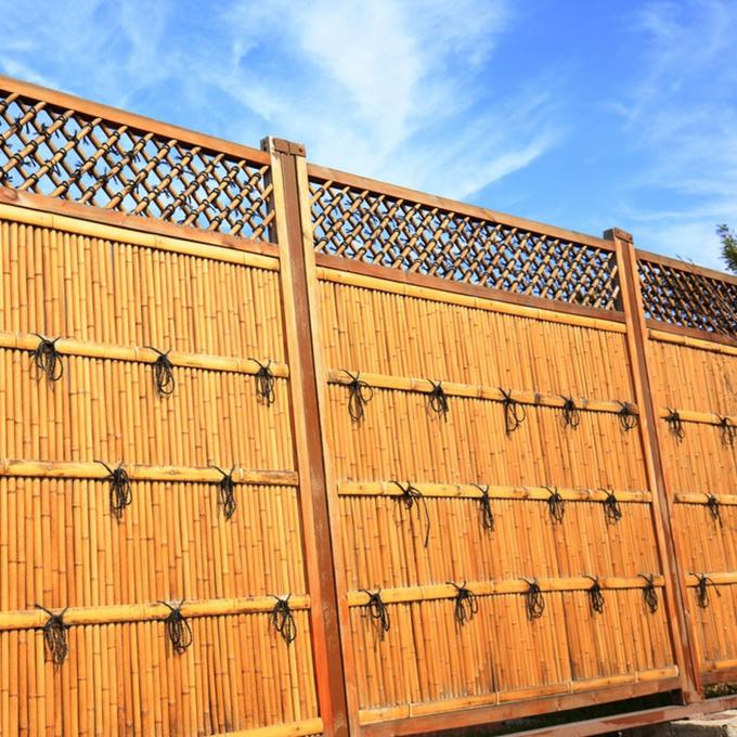 Protección de barras de bambú natural Protección de privacidad de barras de bambú para protección contra el viento del balcón 1