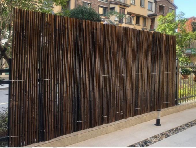 Cerca de bambú pintada material de bambú natural Privacy Garden Border de Panels Rolled Bamboo de la cerca 0