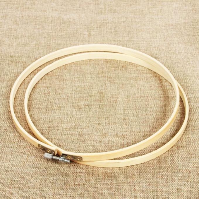 Aro de bordado reutilizable de bambú sostenible para manualidades de bricolaje 3