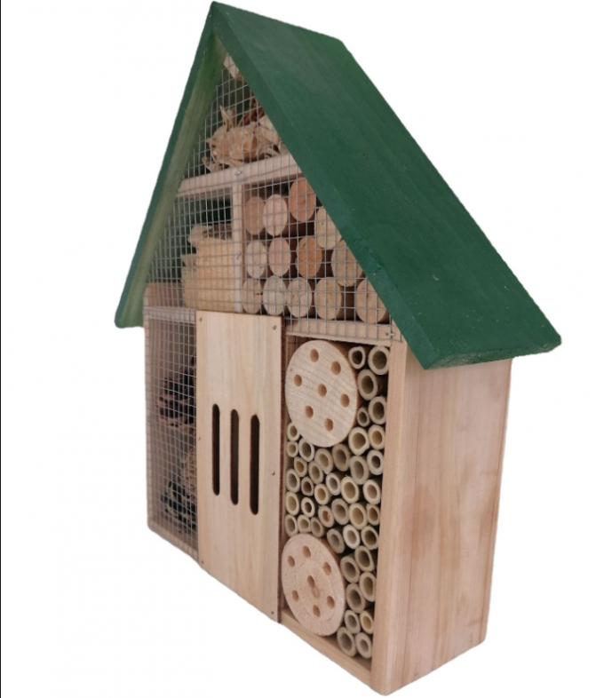Insecto de madera Casa de abejas Caja colgante Hábitat de insectos para abejas Mariposa Mariposas beneficiosas 2