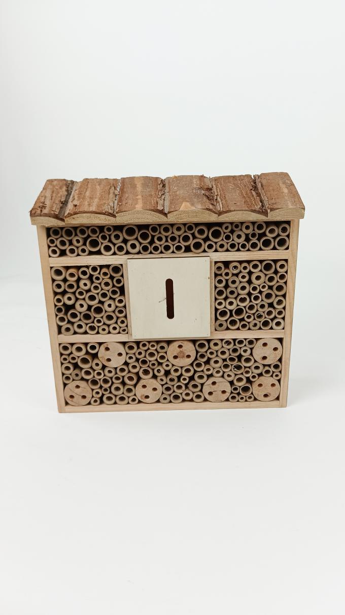 Insecto de madera Casa de abejas Caja colgante Hábitat de insectos para abejas Mariposa Mariposas beneficiosas 5