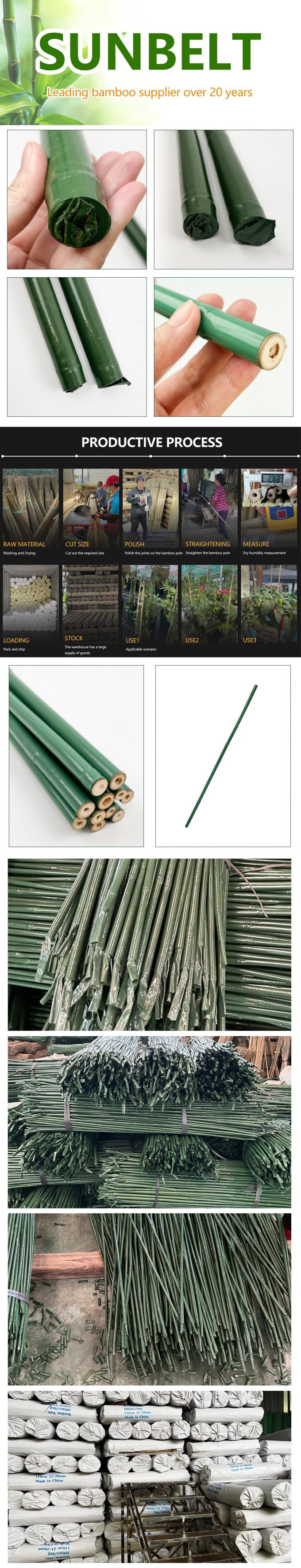 Pico de bambú cubierto de plástico resistente a la intemperie para jardinería/uso al aire libre 0