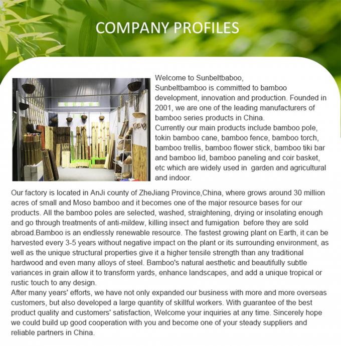 Pico de bambú cubierto de plástico resistente a la intemperie para jardinería/uso al aire libre 1