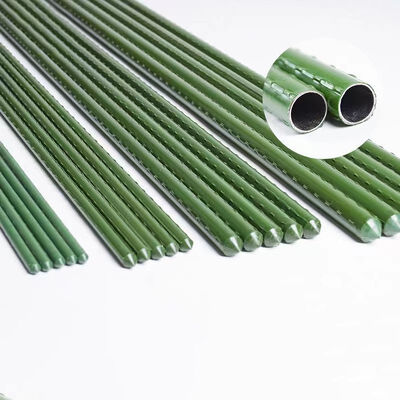 Estacas de metal recubiertas de plástico, estacas verdes para jardín, para soporte de plantas, escalada de plantas, cercado de paisajes