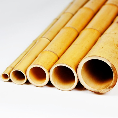 Participaciones de bambú de poste de 3 pulgadas de Eco del bambú amistoso de Moso para el amarillo de la decoración de la planta