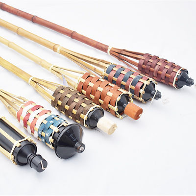 Antorcha de bambú natural para acampar al aire libre Decoración de fiestas de jardín Hecha a mano Antorcha de fuego ecológica Inodoro