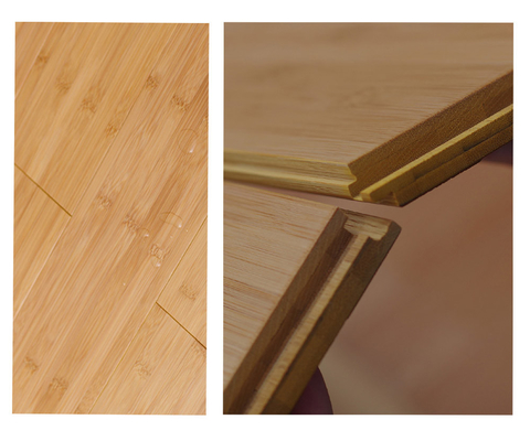 El suelo laminado de bambú vertical carbonizó el suelo sólido del color interior