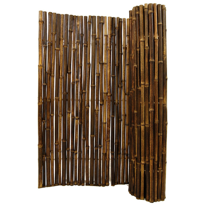 Cerca de bambú negra natural For Garden Decoration del 180cm los 240cm que cerca la pared