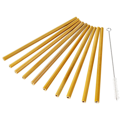 Paja de bambú el 19cm disponible de bambú natural reutilizable para el cóctel del café