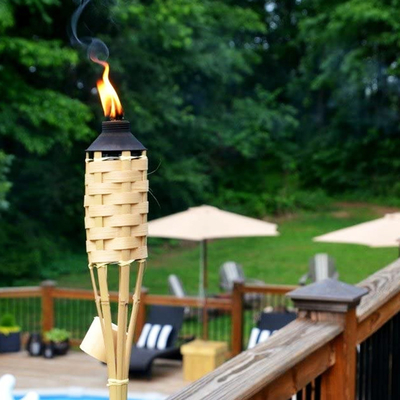 la antorcha de bambú natural del 120cm para el festival celebra, partido de Luau, iluminación al aire libre