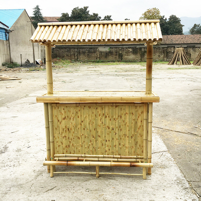 Taburete de bambú 4 de bambú de Tiki Bar 2 de la prenda impermeable del entretenimiento de la playa con la ayuda trasera