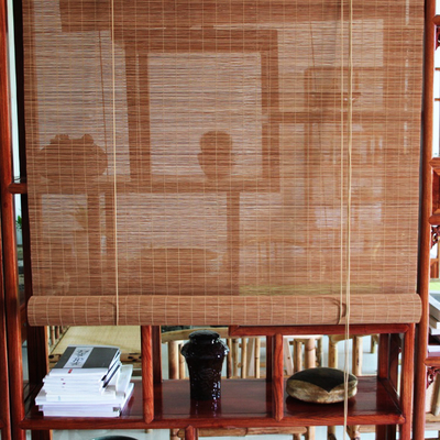 Cortinas al aire libre de bambú ciegas de bambú de filtración ligeras del rollo del Matchstick de rodillo para arriba