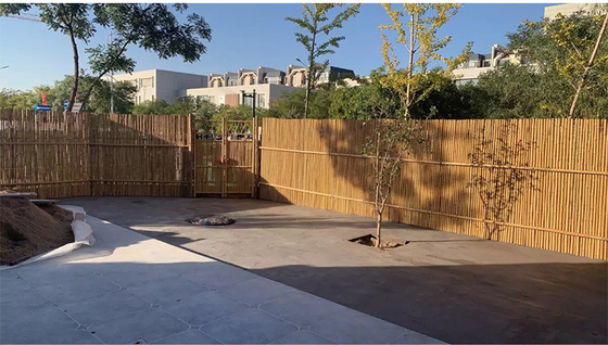 Cercado de bambú el 1.5x1.5m decorativo hecho a mano natural del balanceo del patio trasero de la cerca