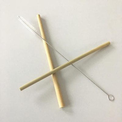 Pajas de beber de bambú los 20x0.8cm reutilizables amistosas reutilizables de Eco con el cepillo
