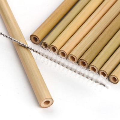 Biodegradable abonable de la paja reutilizable de bambú amistosa de Eco con Straw Cleaner