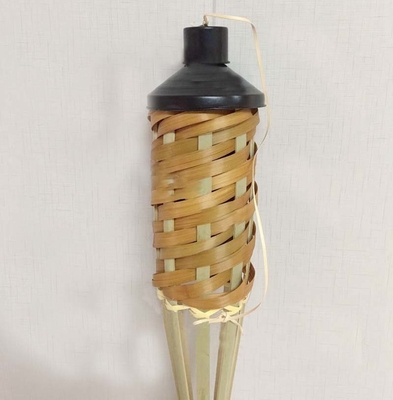 antorchas de bambú del partido de Tiki Torch Hand Woven Bamboo del jardín del 115cm