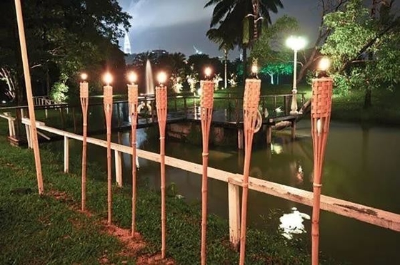 antorchas de bambú del 120cm con el bote ancho del aceite de la boca del metal de la prenda impermeable
