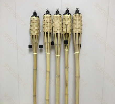 partido de bambú de Tiki Torches For Garden Lighting Luau de la antorcha de bambú natural del 180cm