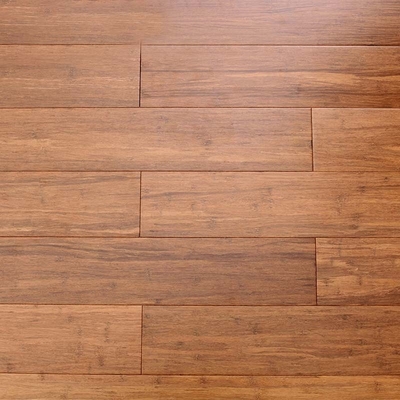 Lamina horizontal de la prenda impermeable del lustre del suelo de bambú sólido amistoso de Eco la alta carbonizó
