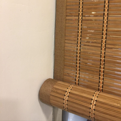 Privacidad de interior de bambú Roller ciego con elevación, anti-UV impermeables cortinas de bambú