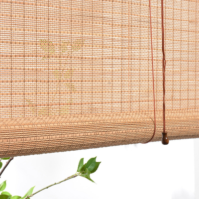persianas de rodillo de bambú de la naturaleza del 1.8m Roman Style Curtains de bambú colorido