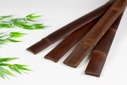 220cm Pollas de bambú crudo negro Pollas de bambú natural Barniz Superficie lisa