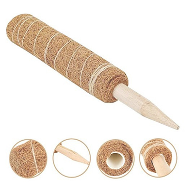 15,7 pulgadas de la planta de postes del coco de polos coloreados naturales Moss Pole del bonote para las plantas que suben y que apoyan
