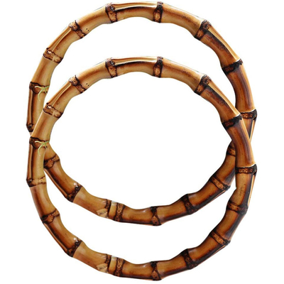 Manija de bambú natural del bolso para el semicírculo de los accesorios del bolso de las mujeres o la manija redonda del bolso