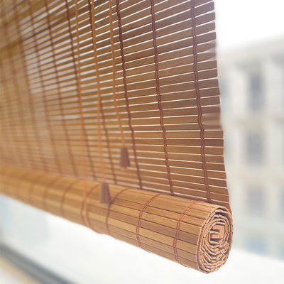 Roman Bamboo Mat Rolling Curtain tejido instaló fácilmente el obturador el 180*180cm al aire libre