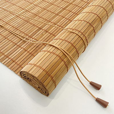 el bambú de la naturaleza del 1.8m rueda para arriba la sombra para Windows Roman Curtains Light Filtering colorido