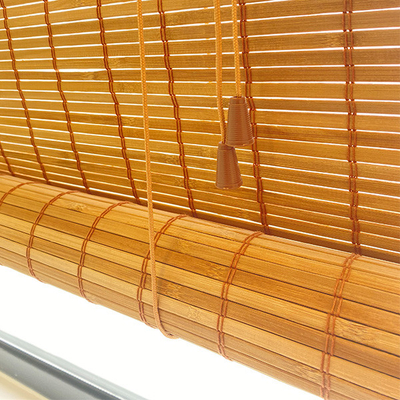 el bambú de la naturaleza del 1.8m rueda para arriba la sombra para Windows Roman Curtains Light Filtering colorido
