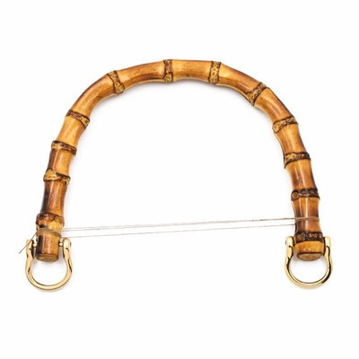 Manija de bambú natural del bolso de los accesorios del equipaje para el semicírculo de las mujeres