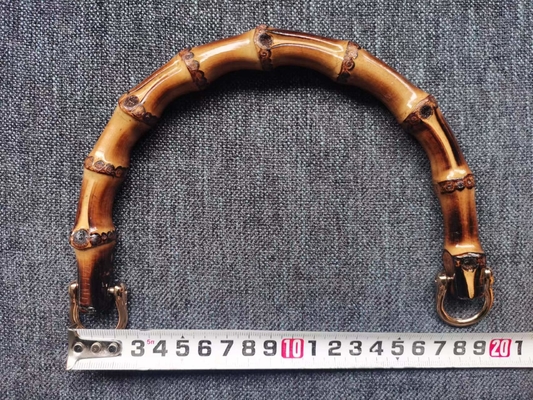 Manija de bambú natural del bolso de los accesorios del equipaje para el semicírculo de las mujeres