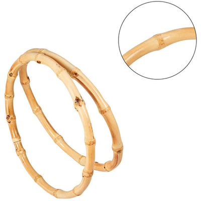 Manija de bambú natural del bolso de los accesorios del equipaje para el semicírculo de las mujeres