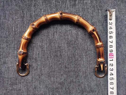 Manija de bambú natural del bolso de los accesorios del equipaje para el semicírculo de las mujeres