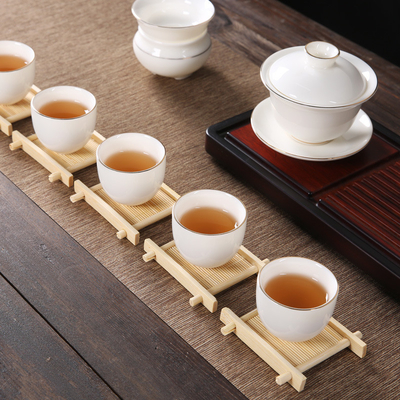 Práctico de costa natural del whisky de Tray Bamboo Wood Mat Dressed del café para la bebida