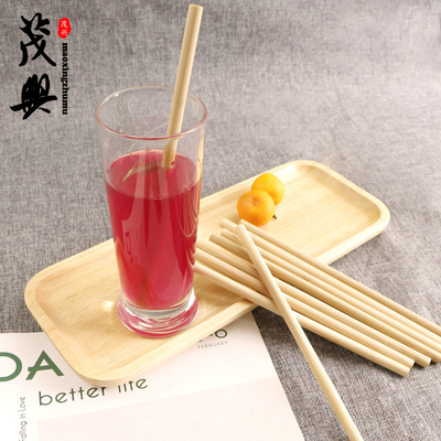 Fibra natural orgánica de bambú biodegradable Straw Reusable Bamboo Drinking Straw de la materia prima con el limpiador