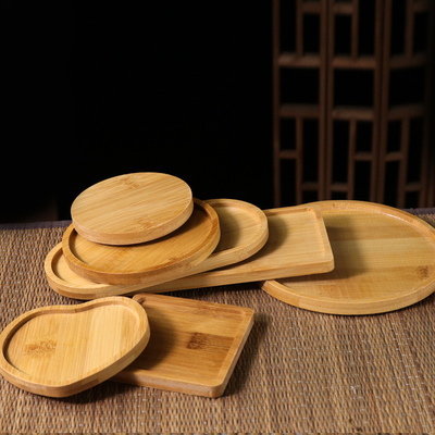 Estera de madera de bambú original respetuosa del medio ambiente de Tray Square /Round del café del Eco-sistema de los prácticos de costa de bambú de encargo