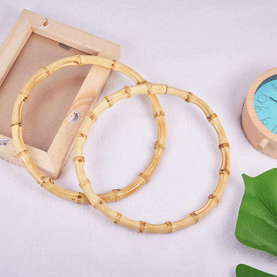 Manija de bambú natural del bolso para el semicírculo de los accesorios del bolso de las mujeres o la manija redonda del bolso