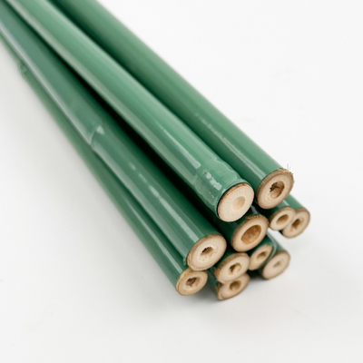 verde postes de bambú de la longitud de los 40cm los 60cm los 90cm el 120cm que pintan verde