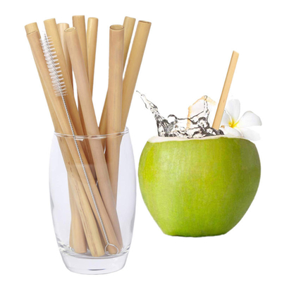 Straw With Customized Laser Label de consumición de bambú natural reutilizable registra biodegradable