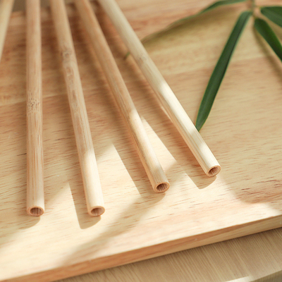 Pajas de beber naturales de bambú biodegradables para la consumición fría del café