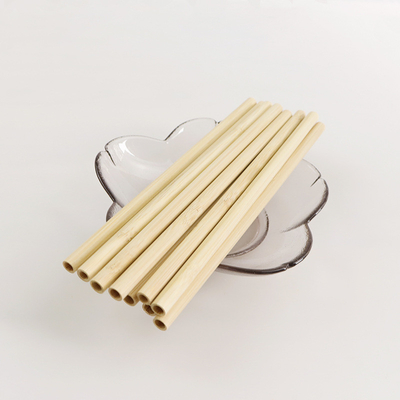 Té natural biodegradable de los 20cm Juice Tea Bamboo Fiber Straws que bebe el logotipo de encargo