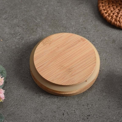 Tapas de enlatado reutilizables de bambú de madera para el café de las hierbas del té del almacenamiento del cereal de la comida