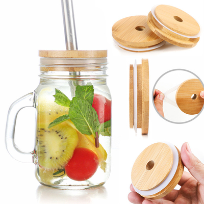 Tarro del almacenamiento de la comida con la tapa de bambú para el caramelo, galleta, arroz, azúcar, harina, pastas, nueces
