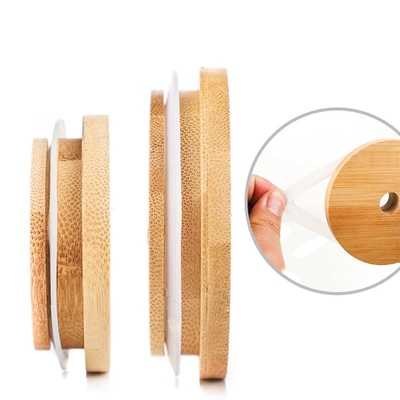 Las tapas de madera de bambú ventilan las tapas apretadas para la cocina casera de la botella de la vela del perfume del tarro del almacenamiento