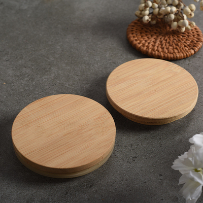 La vela del tarro de Ring Bamboo Jar Lid Storage del silicio sacude las tapas herméticas de bambú